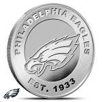 1 oz Silver NFL Philadelphia Eagles Rounds (BU)