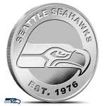 1 oz Silver NFL Seattle Seahawks Rounds (BU)