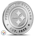 1 oz Silver NFL Pittsburgh Steelers Rounds (BU)