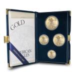 1991 4-Coin Proof Gold American Eagle Sets (Box + CoA)