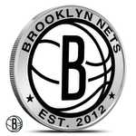 1 oz Colorized Silver NBA Brooklyn Nets Rounds (BU)