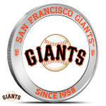 1 oz Colorized Silver MLB San Francisco Giants Rounds (BU)