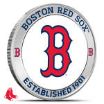 1 oz Colorized Silver MLB Boston Red Sox Rounds (BU)