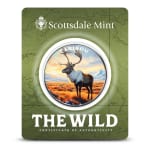 1 oz Colorized Silver Scottsdale The Wild Caribou Rounds (Certi-Lock)