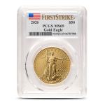 2026 1 oz Gold American Eagle Coins PCGS MS69 FS