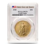 2026 1 oz Gold American Eagle Coins PCGS MS70 FDOI