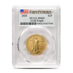 2026 1/2 oz Gold American Eagle Coins PCGS MS69 FS