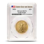 2026 1/2 oz Gold American Eagle Coins PCGS MS70 FDOI