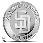 1 oz Silver MLB San Diego Padres Rounds (BU)