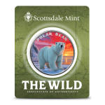 1 oz Colorized Silver Scottsdale The Wild Polar Bear Rounds (Certi-Lock)