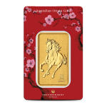 1 oz Gold Perth Mint Lunar Year of the Horse Bars (New)