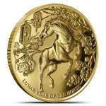 2026 1 oz Gold Pitcairn Islands Lunar Year of the Horse Coins (BU)