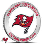 1 oz Colorized Silver NFL Tampa Bay Buccaneers Rounds (BU)