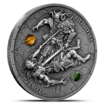 2025 2 oz Antique Silver Germania Mint Loki and Heimdall Rounds (Box + CoA)