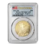 2021-W 1 oz Proof Gold American Eagle Coins PCGS PR70 DCAM FS (Type 1)