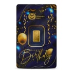 1 Gram Gold Germania Mint Happy Birthday Bars (New w Assay)