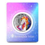 2025 1 oz Colorized Silver Fiji Blossom Unicorn Coins (Certi-Lock)