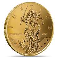 2025 Niue Lady Justice 1/10 oz Gold Coin BU