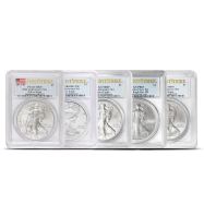 2011 American Eagle 25th Anniversary Silver 5-Coin Set PCGS PF/MS69