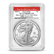 2025-S Proof Navy Privy American Eagle 1 oz Silver Coin PCGS PR69 DCAM FS
