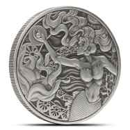 2025 Antique Samoa Mermaid and Pearl 1 oz Silver Coin