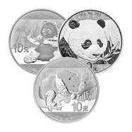 Chinese Panda 30 Gram Silver Coin Random Year, Varied Condition