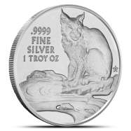 1 oz Silver 2017 Bobcat Round New | Texas Mint