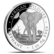 2025 Somalia Elephant 1 oz Silver Coin BU