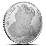 2024 Republic of Serbia Nikola Tesla Hydroelectric Power 1 oz Silver Coin BU