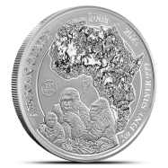 2023 Rwandan Mountain Gorilla 2 oz Silver Coin BU