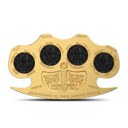 2025 Samoa The Holy Knuckles 2 oz Silver Coin with Box &amp; CoA, Gilded