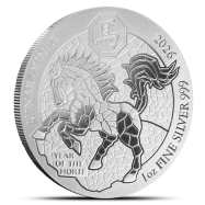 2026 Rwandan Lunar Horse 1 oz Silver Coin BU