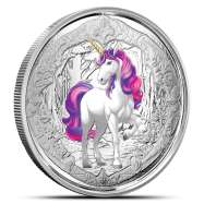 2024 Colorized Fiji Veloria Unicorn 1 oz Silver Coin BU