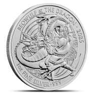 2025 British Beowulf and the Dragon 1 oz Silver Coin BU