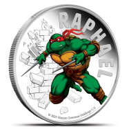 2025 Colorized Tuvalu Teenage Mutant Ninja Turtles Raphael 1 oz Silver Coin with Box &amp; CoA