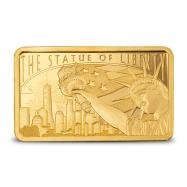5 Gram PAMP Suisse America The Free Statue of Liberty Gold Bar (New w Assay)