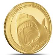 2024 Proof Niue Shark Week Great White Shark 1/4 oz Gold Coin with Box &amp; CoA