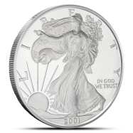 2001-W Proof American Eagle 1 oz Silver Coin with Box &amp; COA