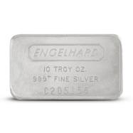 10 oz Engelhard Silver Bar (Secondary Market, Reverse Logo)