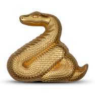 2025 Mongolia Lunar Nimble Snake 1 oz Silver Coin Gilded