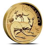 2025 2 oz Proof Australian Gold Kangaroo Coin (High Relief)