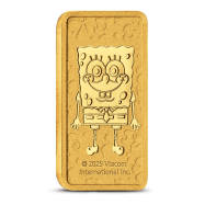 1 Gram Perth Mint Spongebob Squarepants Gold Bar (New w Assay)