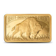 5 Gram PAMP Suisse America The Free American Buffalo Gold Bar (New w Assay)