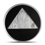 2022 Proof Republic of Sierra Leone King Tutankhamun Shaped 1 oz Silver Coin with Box &amp; CoA