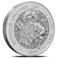 2024 British Tudor Beasts Seymour Unicorn 2 oz Silver Coin BU