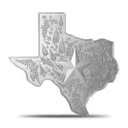 5 oz Silver Texas Shaped Bar New | Texas Mint