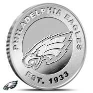 1 oz NFL Philadelphia Eagles Silver Round (BU)