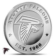 1 oz Silver NFL Atlanta Falcons Round BU