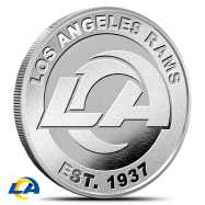 1 oz Silver NFL Los Angeles Rams Round BU