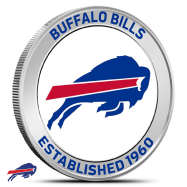 1 oz Silver Colorized NFL Buffalo Bills Round BU